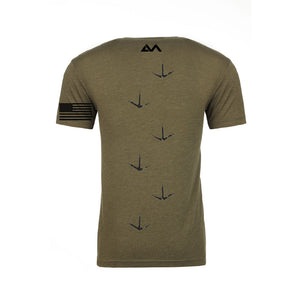 100% Freedom To Hunt Back of Shirt Military Green