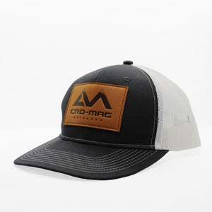 CRO-MAG leather patch hat grey steel and white